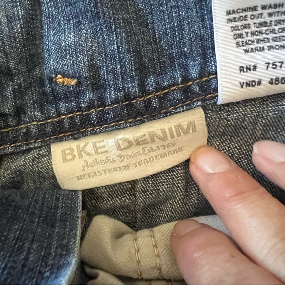 BKE Castaway Denim Pencil Skirt Woman’s 25 Y2K Boho Coastal Grandma Cottage Core - Picture 7 of 9